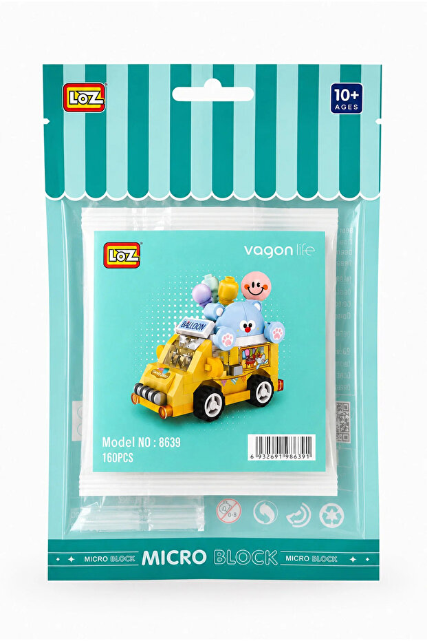 Lz-8639 Loz Balloon Car 160 Pieces Block Toy-Mini Bag