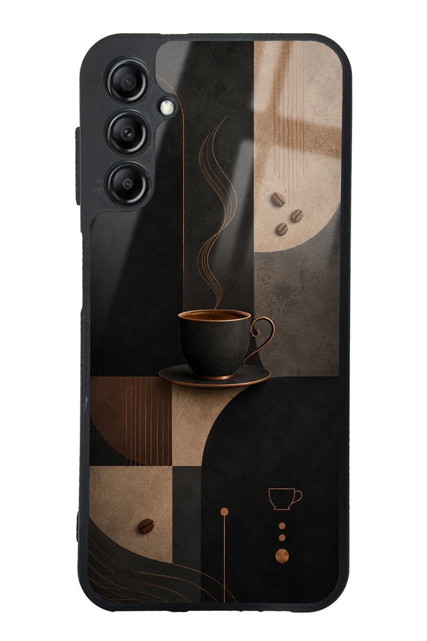 Samsung A14 Noir Mocha Coffee Design Glossy Phone Case