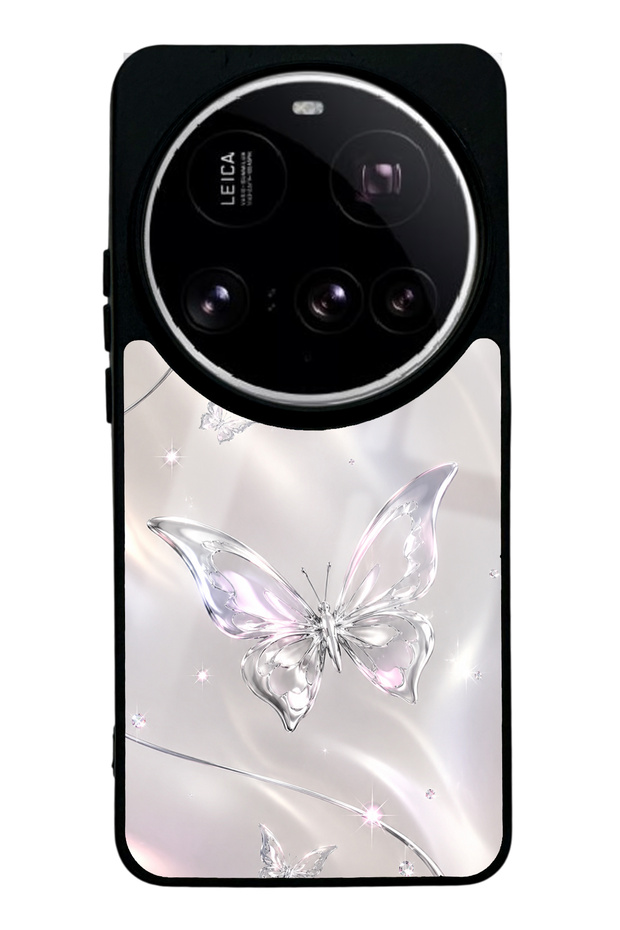 Xiaomi 15Ultra Crystal Whisper Butterfly Design Glossy Phone Case