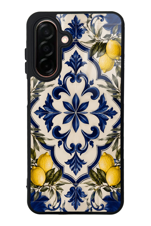 Samsung A26 Royal Lemon Mosaic Design Glossy Phone Case