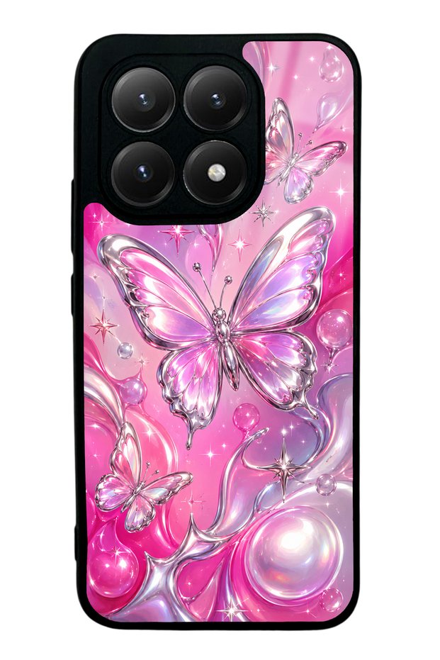 Xiaomi Mi 15t Pink Prism Butterfly Design Glossy Phone Case