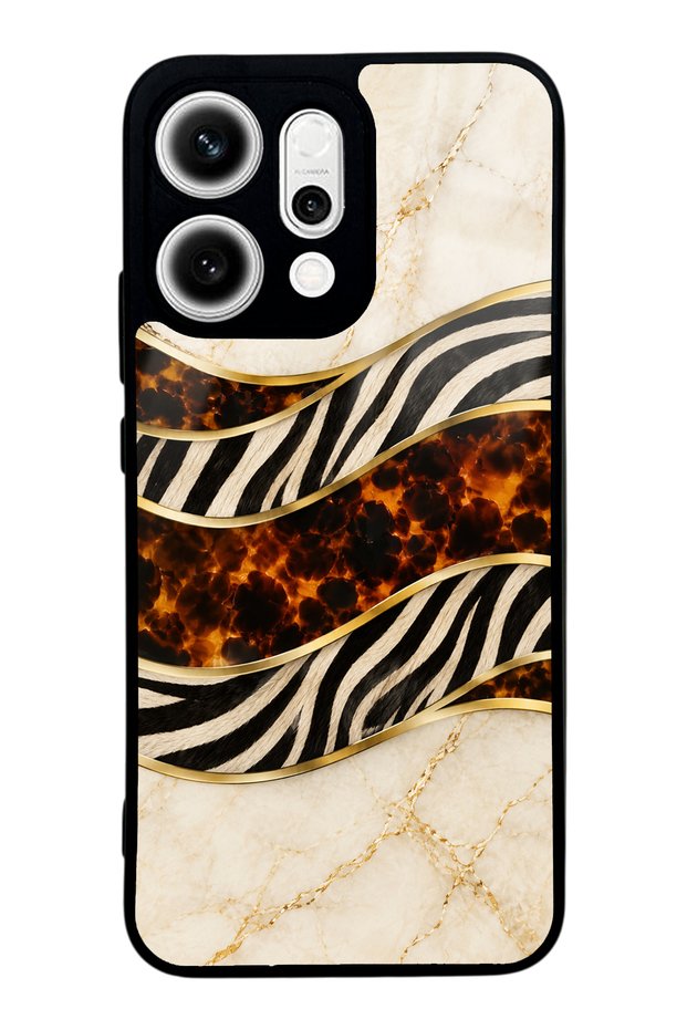 Oppo Reno 14 Ivory Safari Design Glossy Phone Case