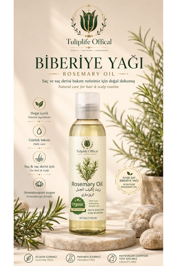 Rosemary Oil 118 ml | 100% Pure Natural Rosemary Oil for Hair and Scalp Care, Daily Care Oil