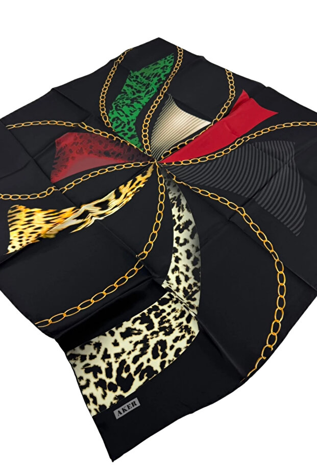 Sura Silk Patterned Scarf 8893701-312