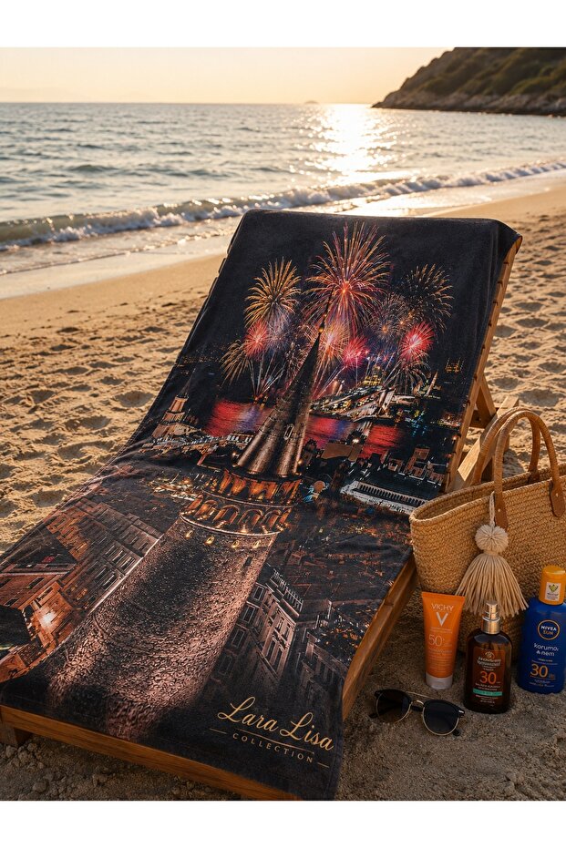 Cotton 3D Printed Special Design 70X140Cm Beach Pool Sea Towel