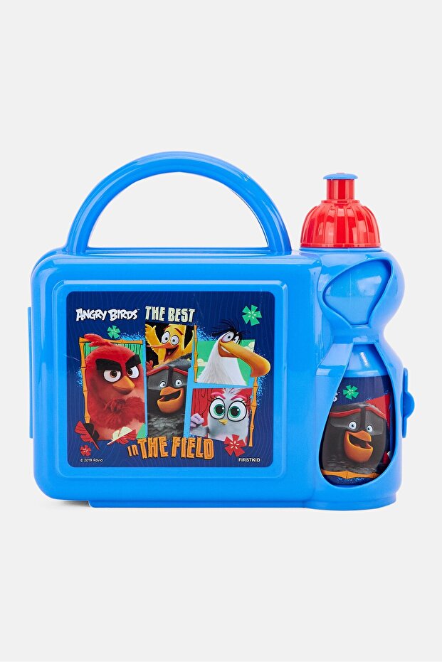 Kids Boy Angry Bird In The Field Combo Lunch Box Set, Blue Combo