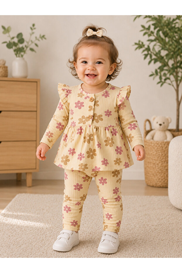 Girl's Bottom Top Transitional Piece Leggings Set