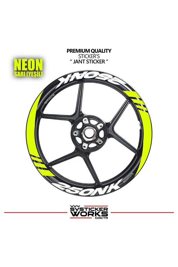 Cfmoto 250nk wide wheel rim decal sticker model 16-piece set - high quality