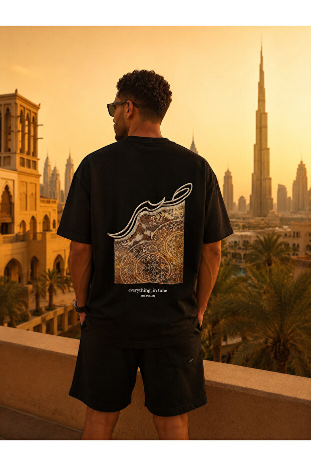 Premium Design Model Oversize Arabica Large Print Detailed Cotton Set