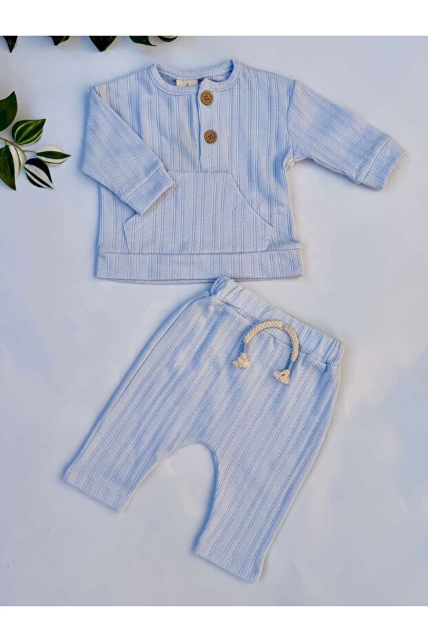 2-Piece Baby Boy Kangaroo Pocket Set - 100% Cotton