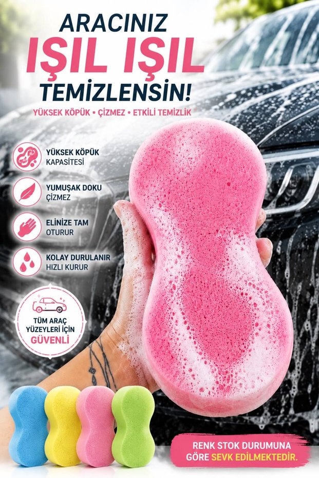 Car Sponge Auto Sponge Car Wash Sponge Colorful Automobile Washing Car Wash Soft Sponge Auto Wash Car Foaming Cleaning Soft Auto Sponge Multi-Purpose Car Wash Cleaning Sponge
