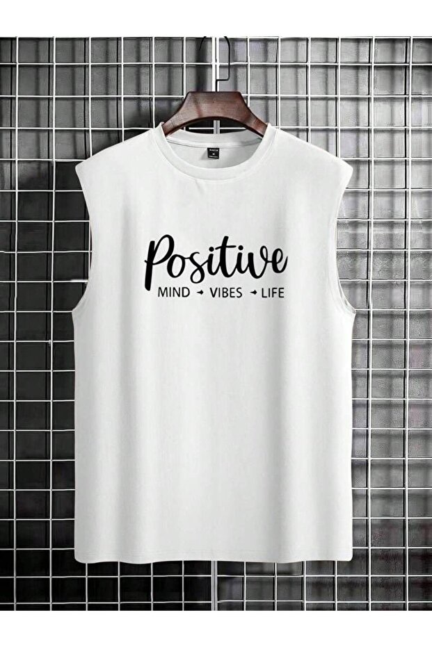 White Wide-Strap Men's Tank Top - Basic Sports and Casual Combination