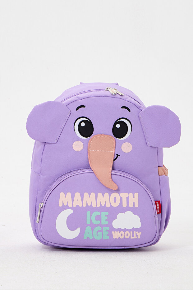 Licensed Mammoth Figured Embossed Purple Girls' and Boys' Nursery and Kindergarten Backpack
