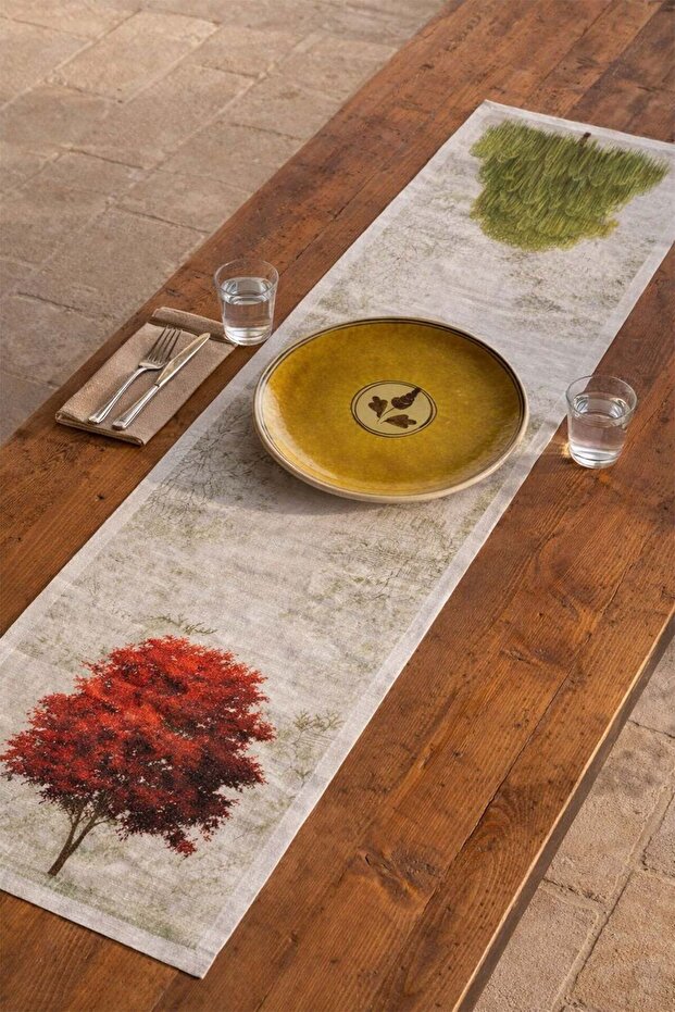 Nature Patterned Cotton Runner