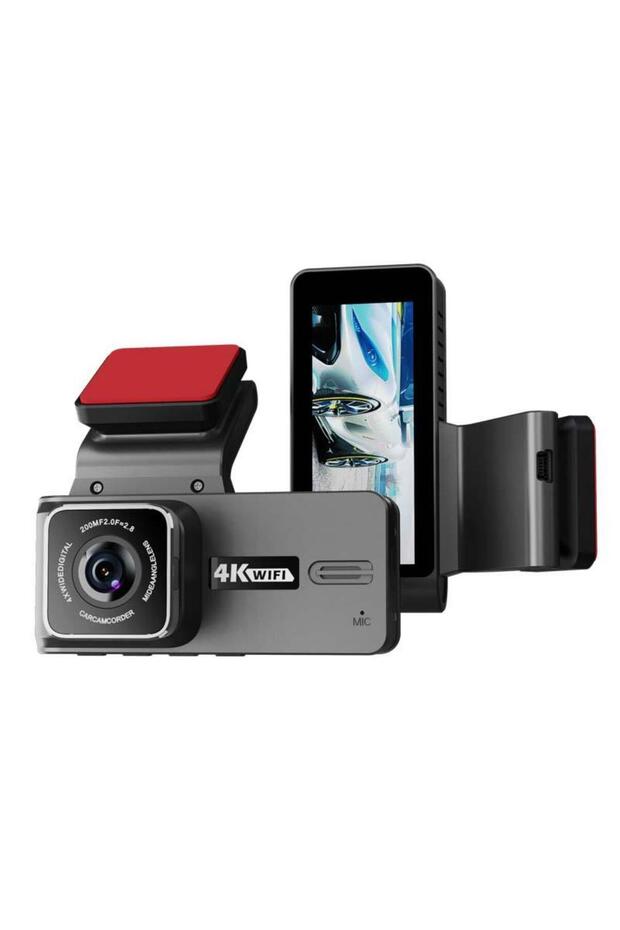 Dual Dash Camera 2K Front + 1K Rear WiFi Car DVR with G-Sensor, Night Vision & Loop Recording