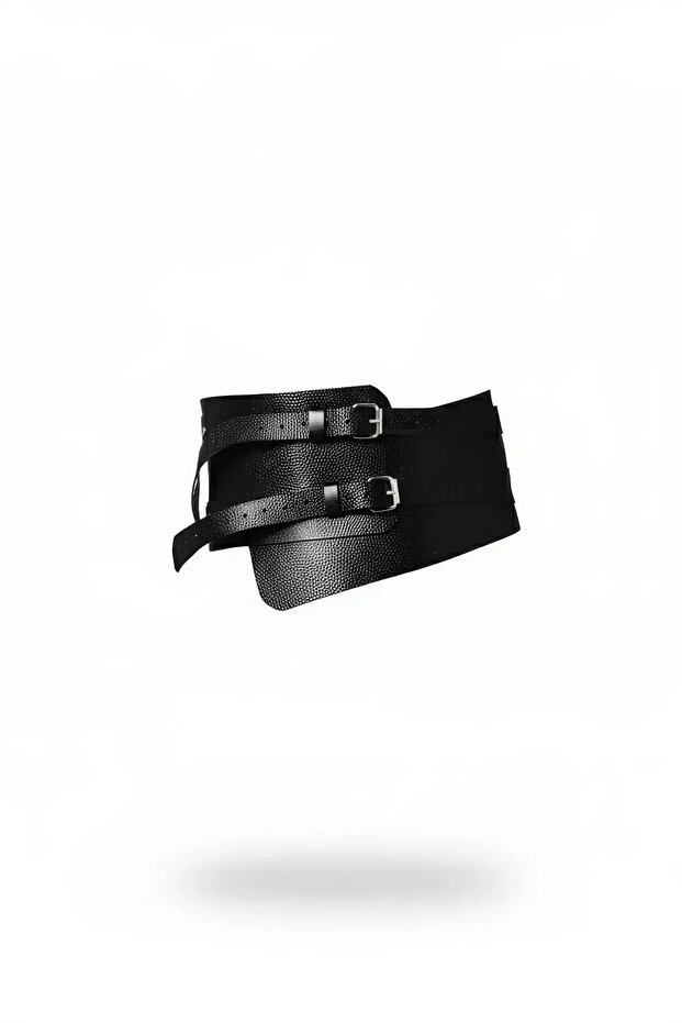 Black Women's Belt Wide Corset Waist Accessory