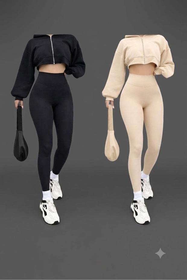 Set of 2 Women's High Waist Tummy Control Leggings