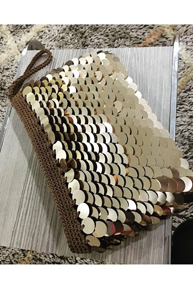 Women's Sequined Hand-Knitted Bag – Stylish for Daily Use, Handmade Designer Bag