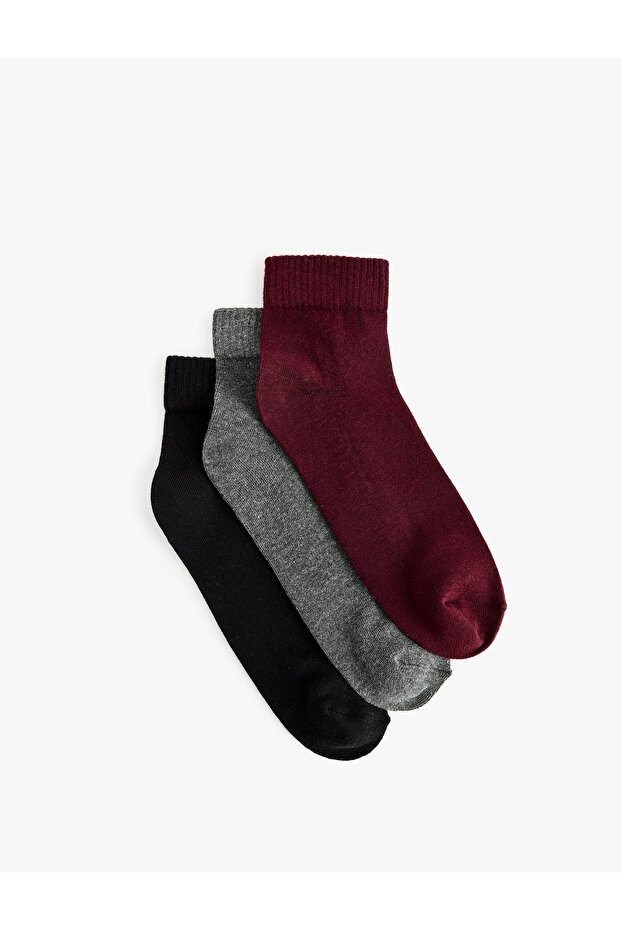 Set of 3 Cotton Booties Socks