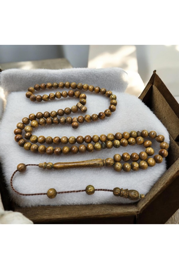 Rosewood Globe Cut with Magnificent Texture 6X6 mm 99 Pcs Prayer Rosary Beads