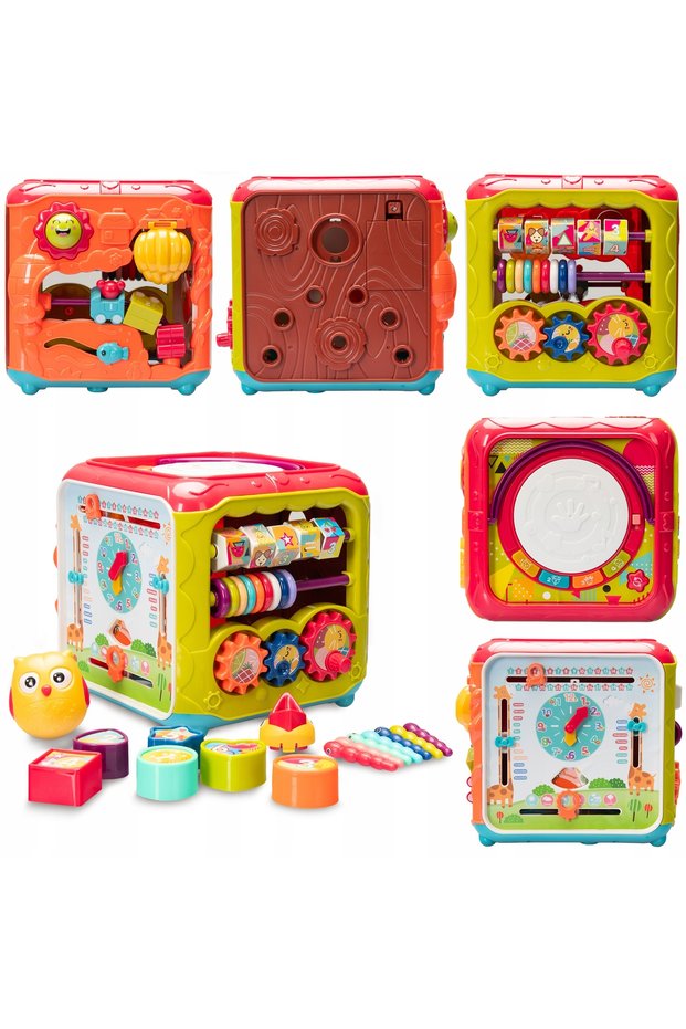 Cub de sortare interactiv educativ multi-funcțional, jucărie mare