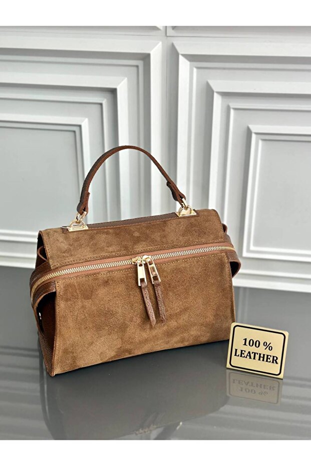 Mesbag Women's Bag Genuine Suede Leather Shoulder Bag