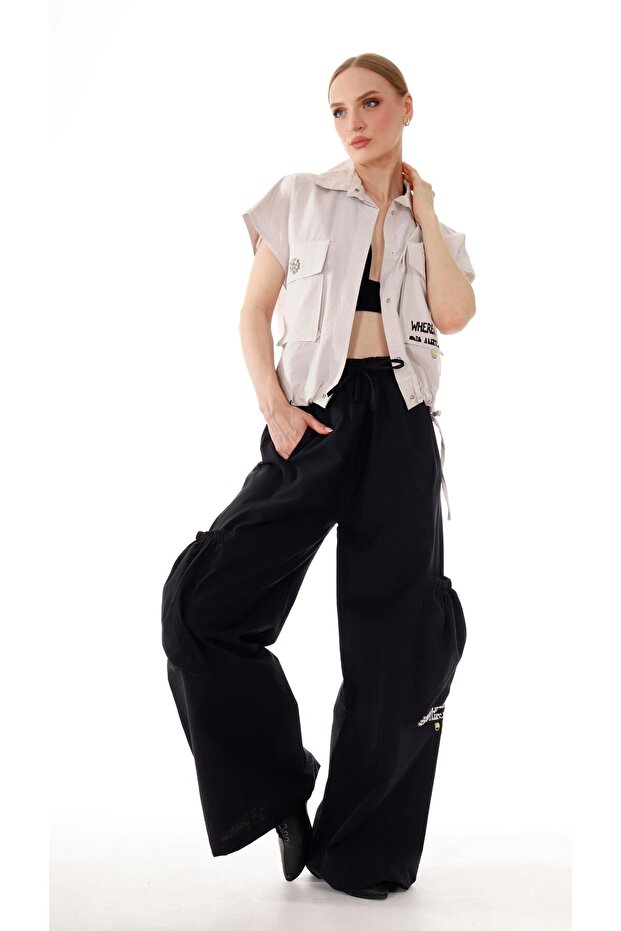 Wide Leg Pants and Vest Set
