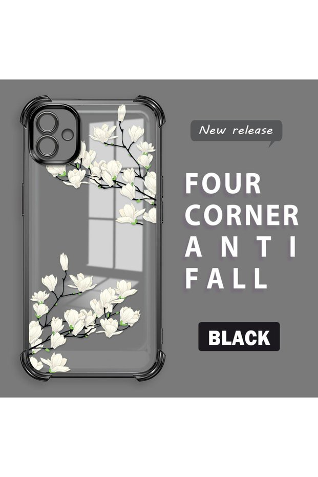 Samsung Galaxy A04 Compatible Transparent Back Four Corners Reinforced Impact Protection Silicone Case
