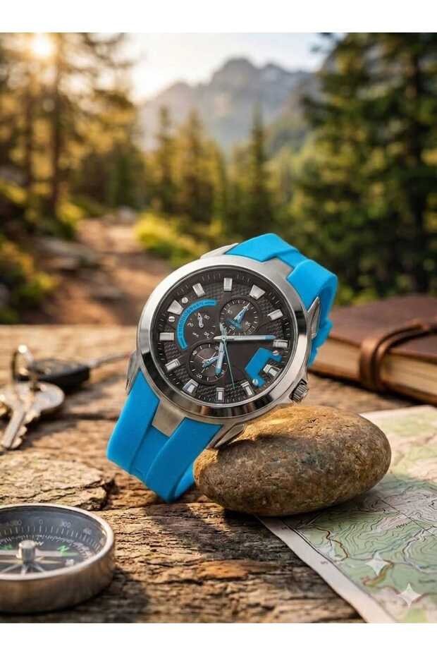 Silicone Band Men's Wristwatch