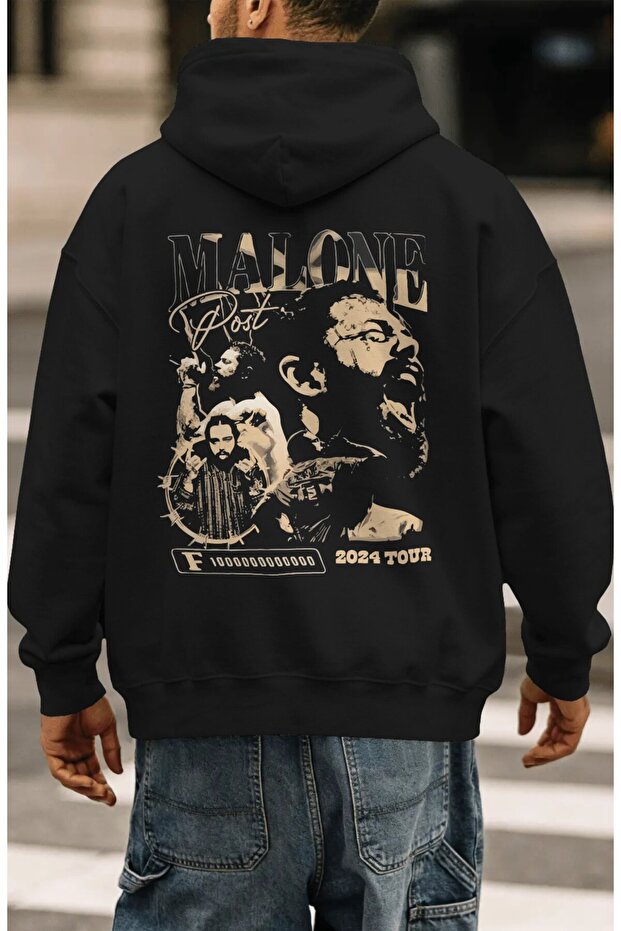 Post Malone Rapper Singer Back Printed Unisex Oversize Premium Hoodie