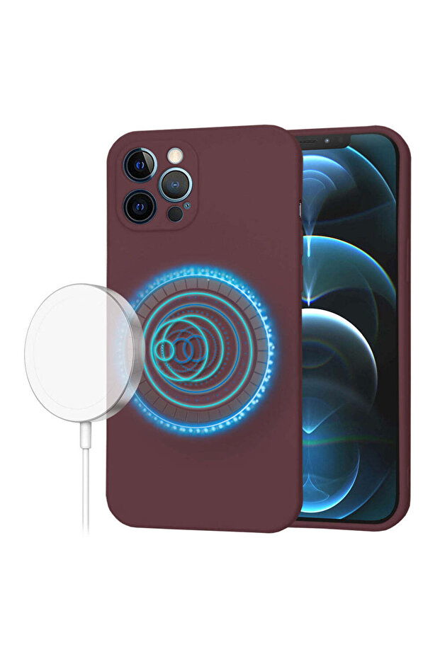 Case for iPhone 12 Pro Max, SoftFlex MagSafe, burgundy - burgundy - 1