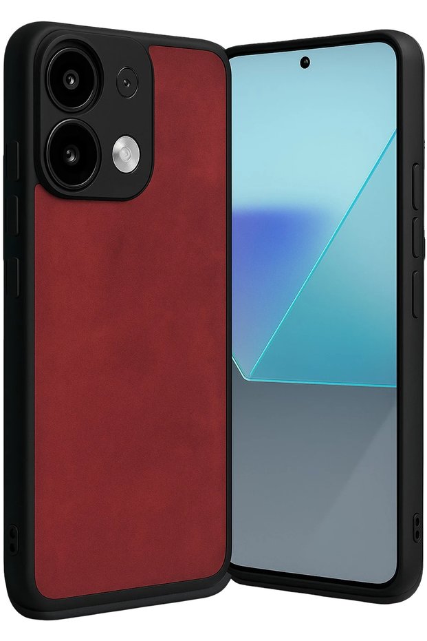Aconcept Redmi Note 13 4g Case Aras Leather Cover (85236) - Red