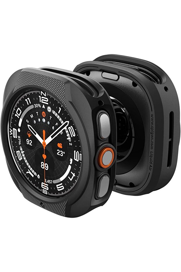 Liquid Air Samsung Galaxy Watch Ultra 2 Case Cover (2026) 47mm Slim Lightweight Scratch Resistant Shock Proof - Matte Black