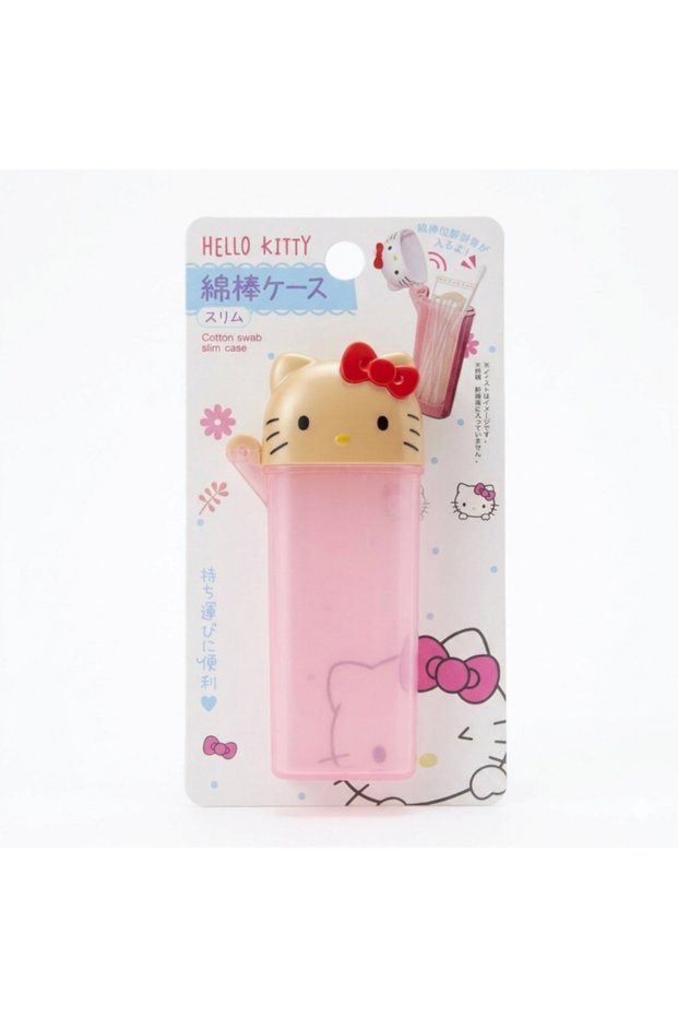 KT Kawaii Sanrio Hello Kitty Melody Storage Box Cute Cartoon KT Cat Flip Cover Cotton Swabs Band Aid