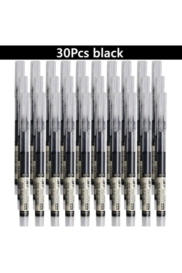 30pcs black 3/10/50/100PCS Color Gel Pens set,0.5mm Fine Tip Ballpoint Pen for Drawing Pens for Writ
