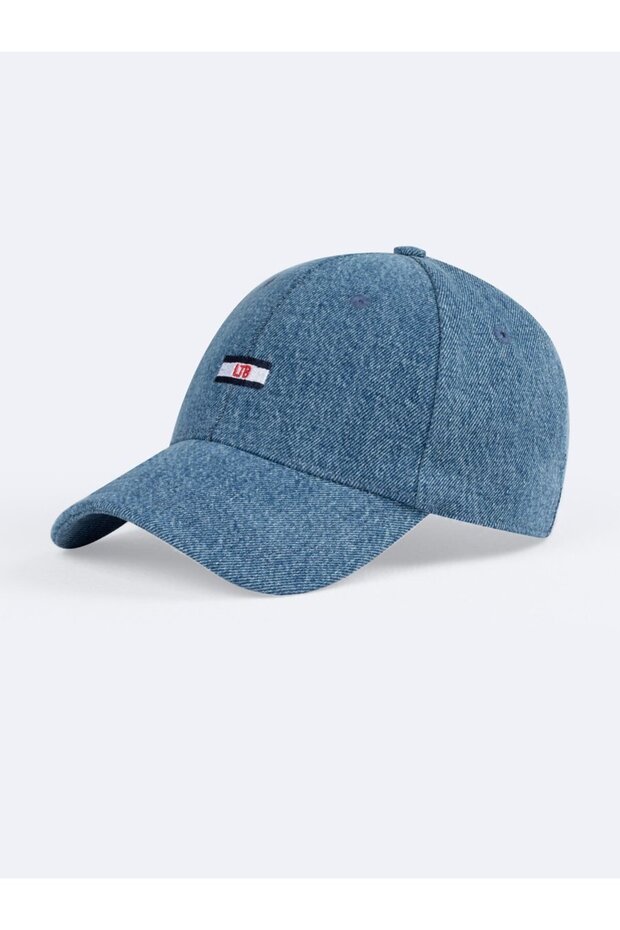 Blue Embroidered Denim Hat