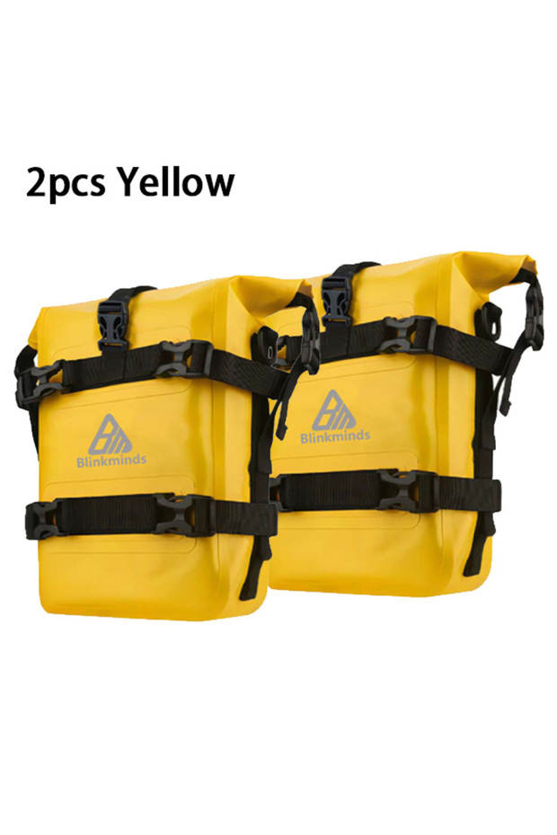 2pc Yellow Motorcycle Bumper Bag Waterproof Motocross Crash Bars Repair Tool Placement Bag For BMW R