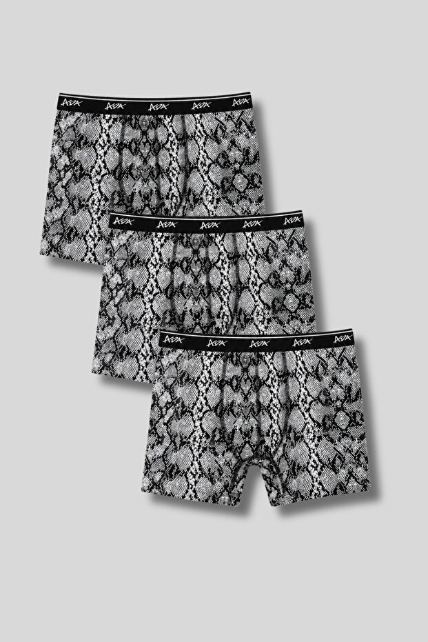 Men's 3-Pack Cotton Patterned Boxers