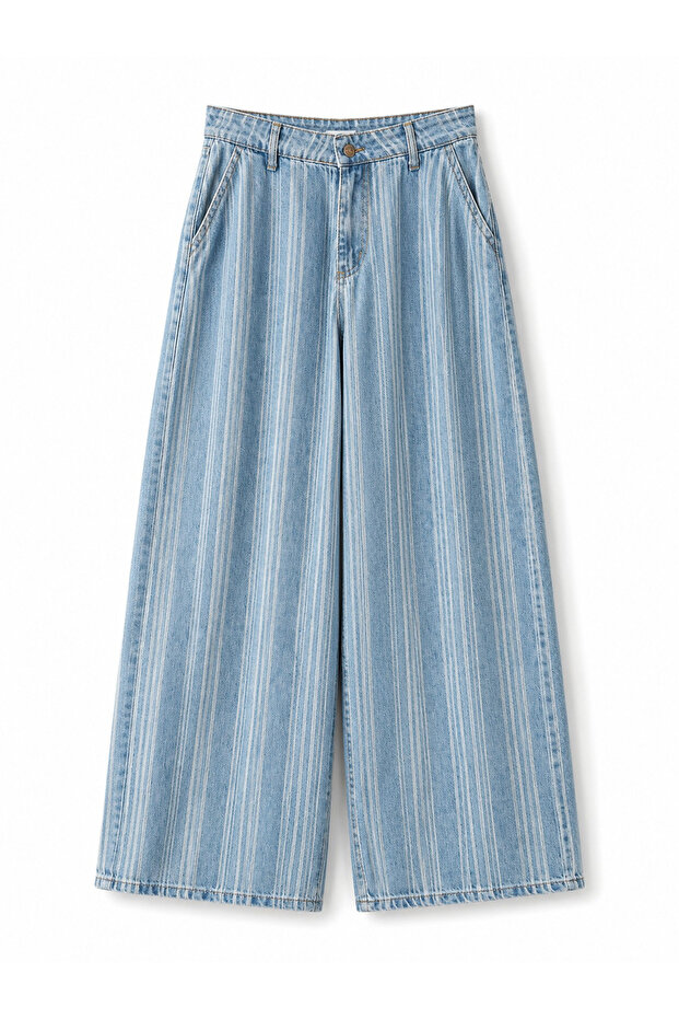 Striped Wide Fit Jeans
