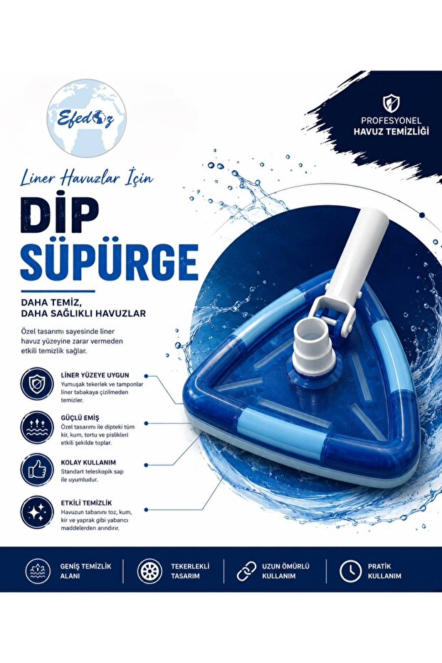Liner Havuz Dip Süpürgesi