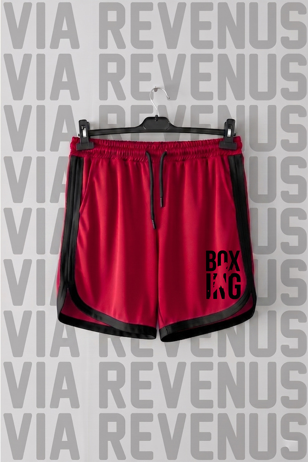Boxing Printed Unisex Retro Varsity Sports Training Shorts