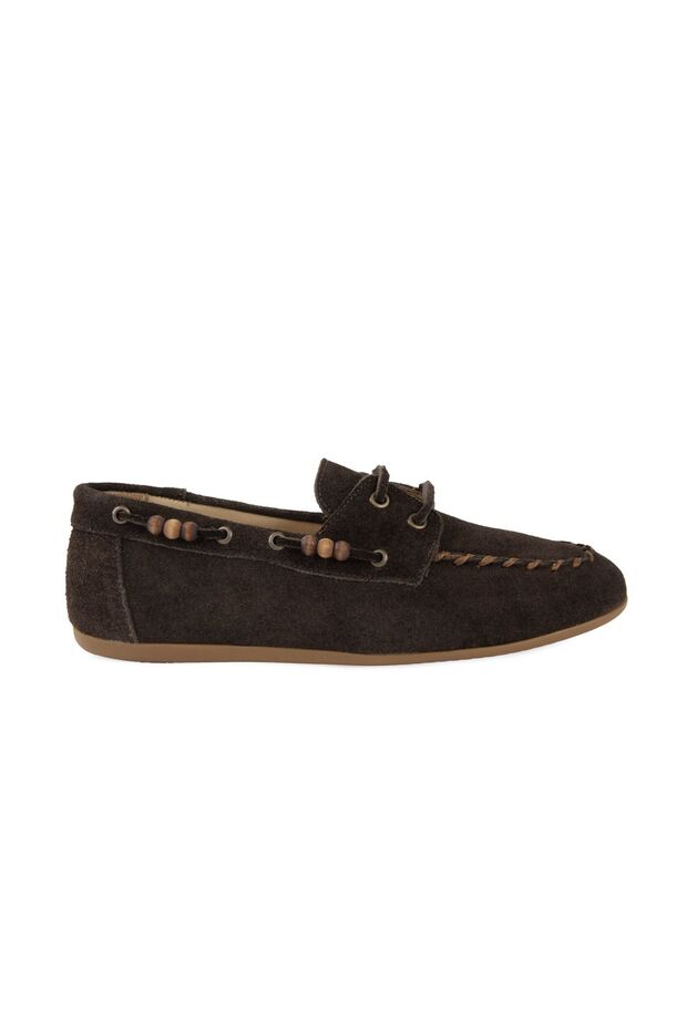 Bead Detailed Women's Shoes 700925 Brown