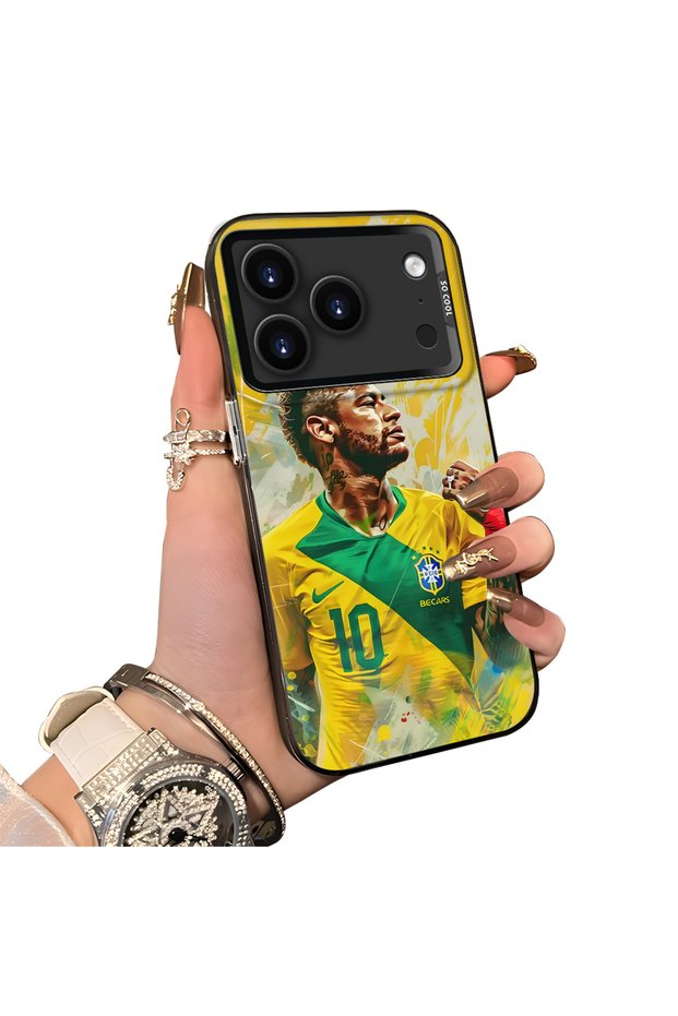 حافظة هاتف من السيليكون متوافقة مع iPhone 17/18 Pro، حافظة خلفية صلبة، حافظة هاتف للزوجين، نمط نيمار