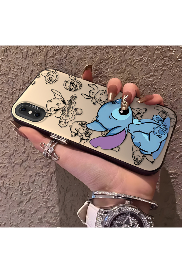 iPhone X/Xs Compatible High-Quality Cartoon Printed Case, Stylish Versatile Full Protective Cover