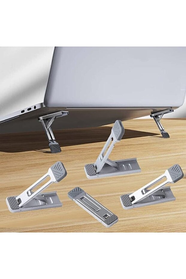 Portable Invisible Laptop Stand with 3 Adjustable Angles,Mini Aluminum Cooling Pad Keyboard Riser Er