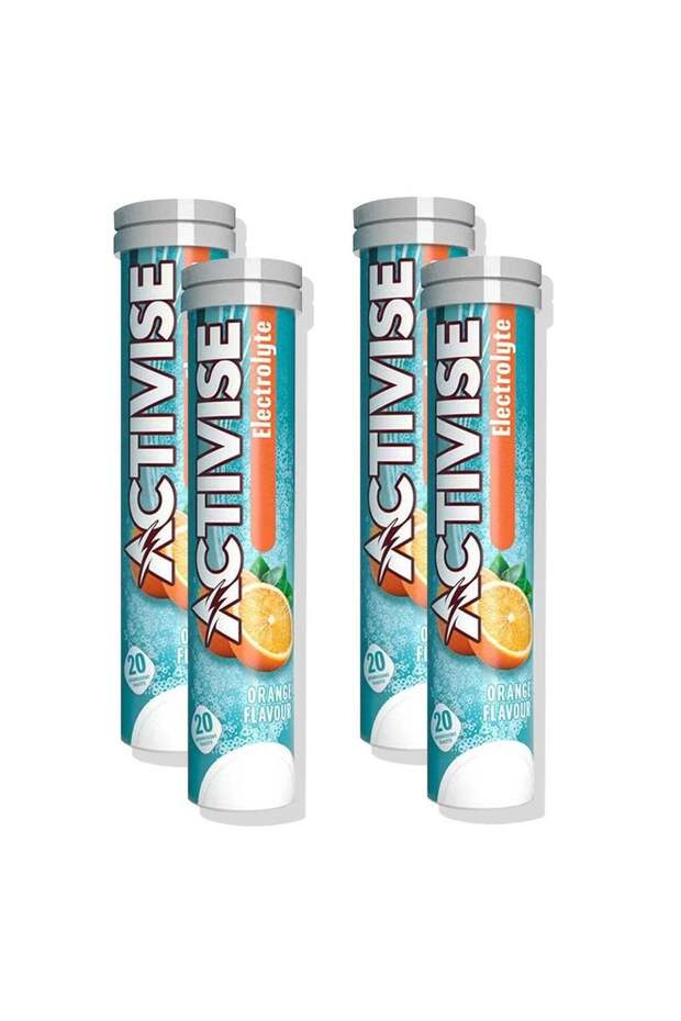 Electrolytes Orange Flavour Effervescent Tablets Multipack - 4 x 20 Tablets