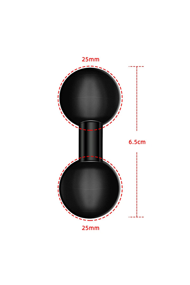 25mm to 25mm 17mm/20mm/25mm Ball Head Adapter Extended Double Ball Connecting Bracket for Gopro Inst