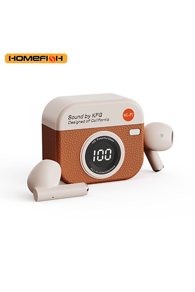 Orange Q86 Bluetooth 5.3 Wireless Headphones Power LED Digital Display 24hours Endurance HiFi Gaming
