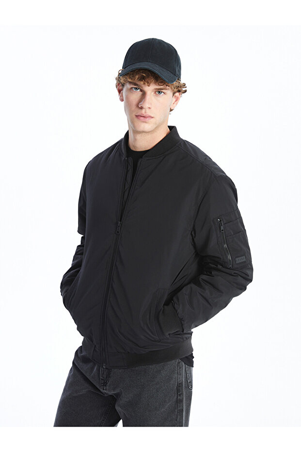 Ozmarka New Season Standard Fit College Collar Men's Bomber Jacket
