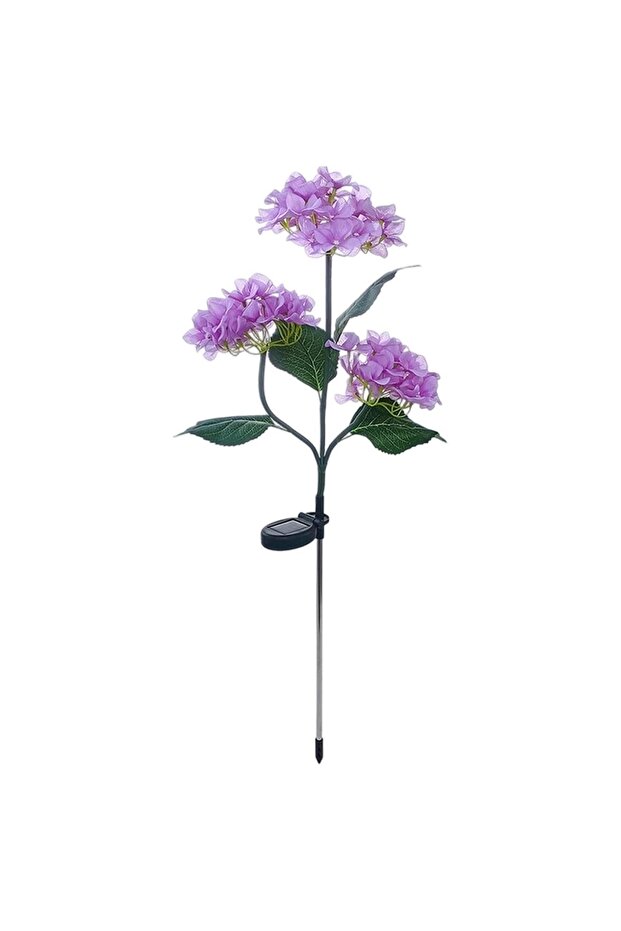 Solar Simulated Hydrangea Flower Light LED Solar Light Ground Socket Light-Controlled Automatic Switch Courtyard Lawn Purple